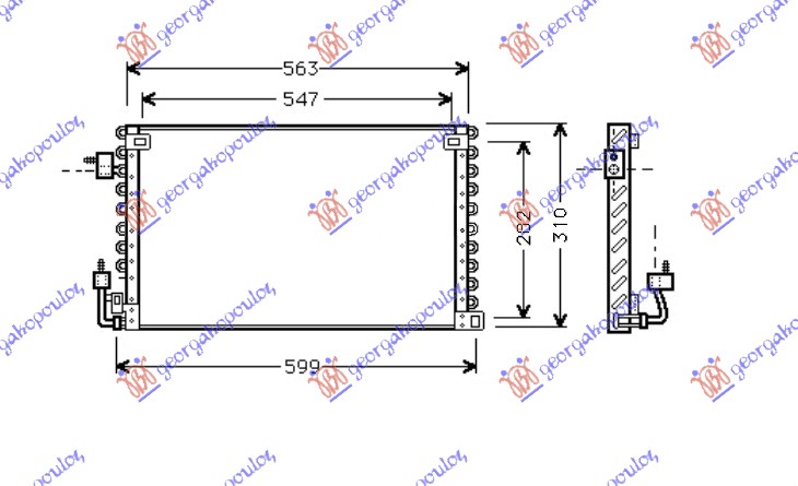 HLADNJAK A/C (54x31.3x2.5)