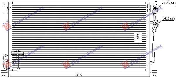 HLADNJAK KLIME 1.3/1.6 BENZIN (713x353x1