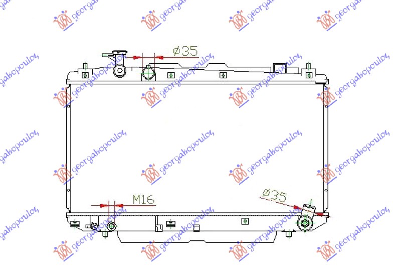 HLADNJAK MOTORA 1.8/2.0I 16V VVTI (+/-AC) (37.5x73.8) (KOYO)