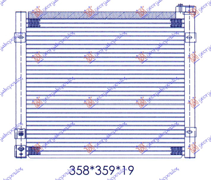 HLADNJAK KLIME BENZIN (33x36.5x16)