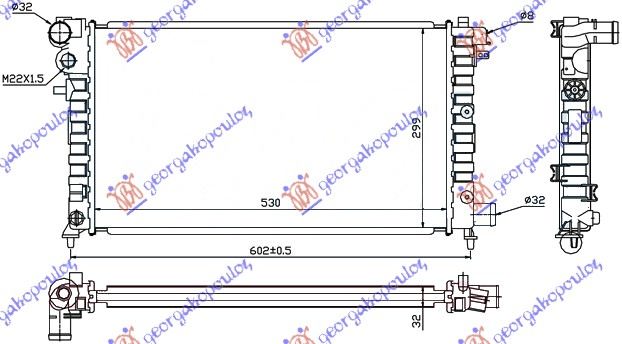 HLADNJAK MOTORA 1.5 DIESEL (53x29.7)