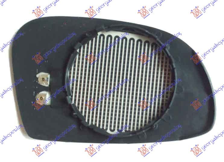 STAKLO RETROVIZORA SA GREJACEM (KONVEKSNO) - LEVO