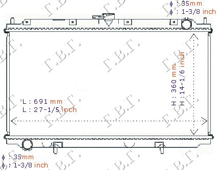 HLADNJAK MOTORA 1.6-2.0  16V (68x36)