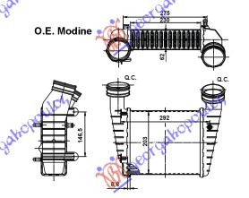 HLADNJAK INTERC.1.9-2.0 TDi (23x20.7x62)