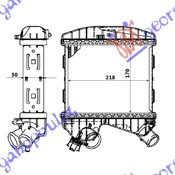 HLADNJAK INTERCOOLER DIZEL  (170x218x50)