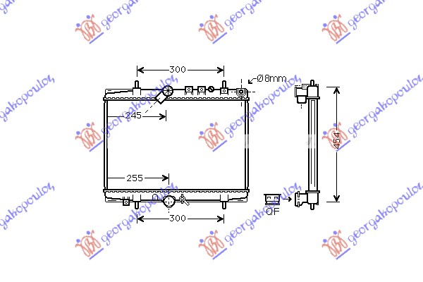 HLADNJAK MOTORA 2.2 HDi +/-A/C (38x55.8)