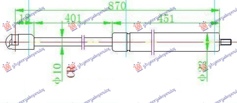 AMORTIZER HAUBE (874L-260N)