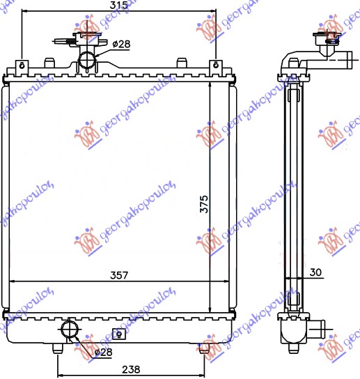 HLAD MOT. 1.3 +/- A/C (37.5x36) -03 JAPA