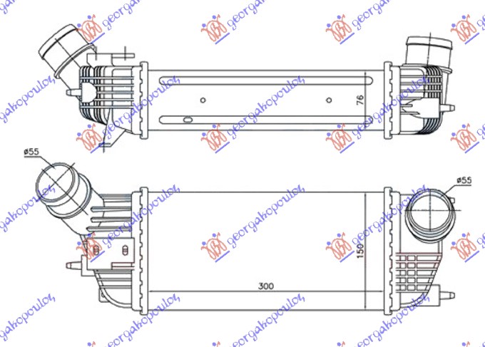 HLAD.INTERC. 2.0 HDi DIZEL(300x155x80)  