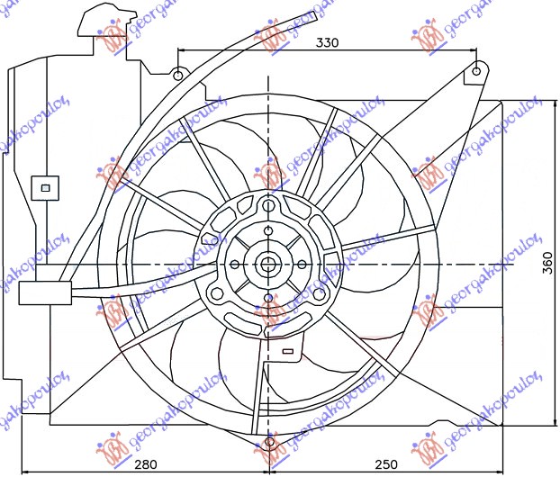 VENTILATOR KOMPLET 1.3-1.5JAPAN BEN +A/C