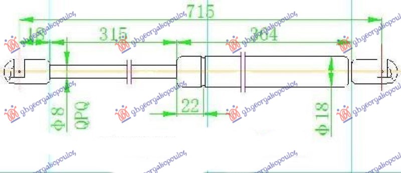 AMORTIZER HAUBE (715L-330N)