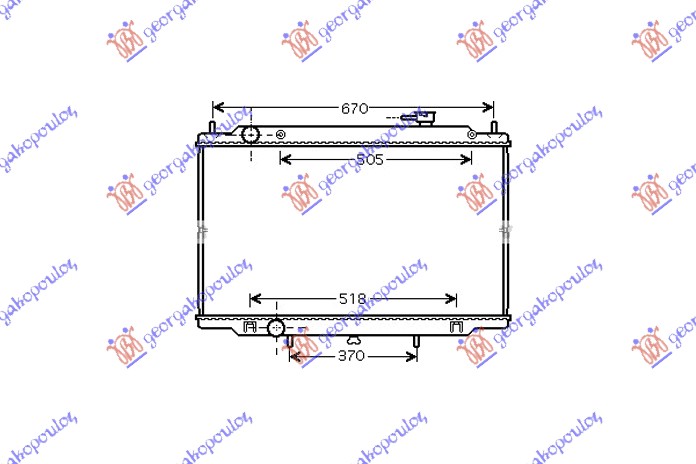 HLADNJAK 2.5TDi +/- A/C(69.5x45)(KOYO)  