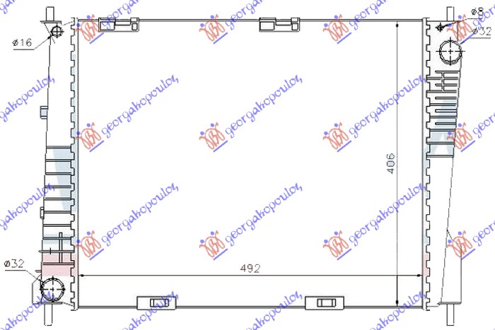 HLADNJAK MOTORA 1.5 DIZEL (+AC) (49.4x41