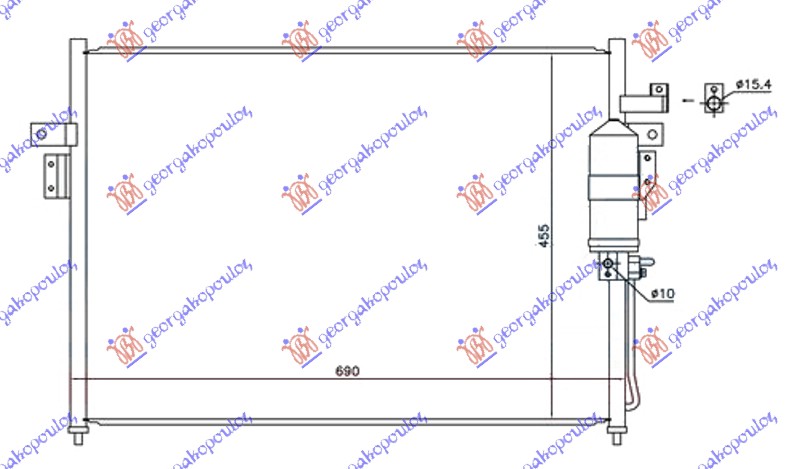 HLADNJAK KLIME 3.0 dCi DIZEL(690x470x16)