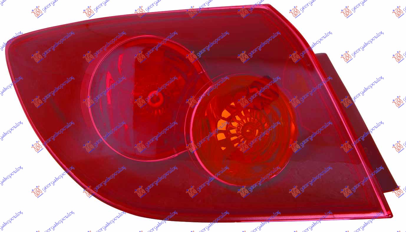 STOP LAMPA SPOLJASNJA 5 VRATA (CRVENA) -06 (DEPO) - LEVO