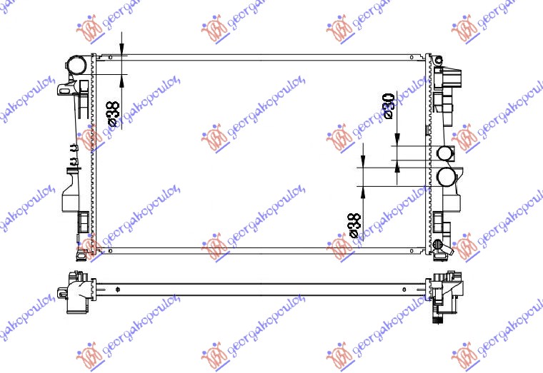 HLADNJAK MOTORA BENZIN/DIZEL (MAN) (68x41) (VALEO)