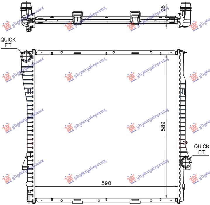 HLADNJAK MOTORA 3.0 BENZIN/DIZEL (MAN) (59x60x2.4) (NRF)