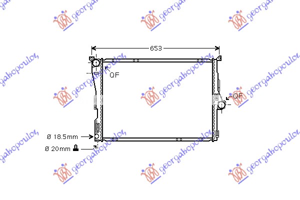 HLADNJAK MOTORA ZA SVE MODELE BENZIN (MAN) (600x460x32) 1 CEV (NRF)