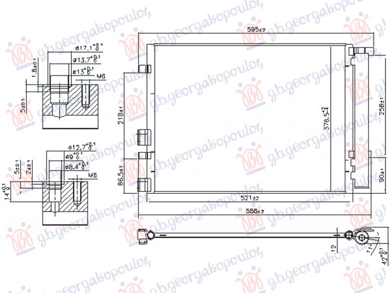 HLADNJAK KLIME 1.1/1.6 CRDi DIZEL (500x360x12)