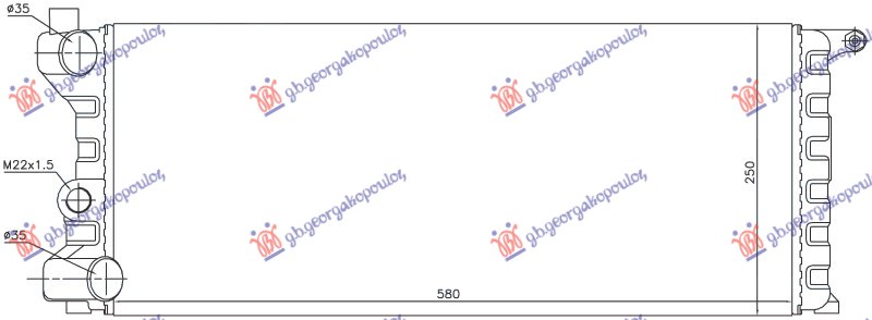 HLADNJAK MOTORA 750/1000 4x4 (58x25x34) 86-89 (NRF)