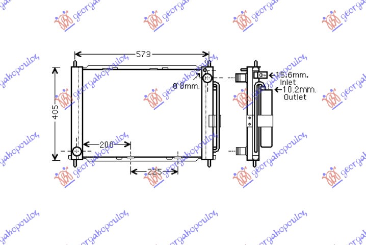 HLADNJAK MOTORA (+AC) (51x38x38) (VALEO)