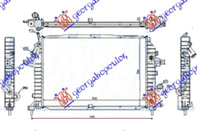 HLADNJAK MOTORA 1.7/1.9CDTi 2.0i16V OPC (+/-AC) (AUTO) (60x41) (VALEO)
