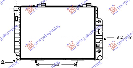 HLADNJAK MOTORA 2.0/2.3 BENZIN  i SLK KOMPRESSOR (MAN/AUTO) (+AC) (61x42)