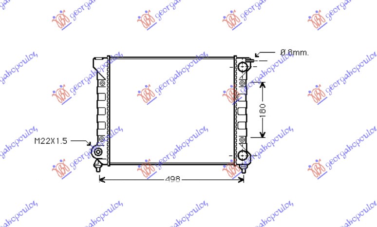 HLADNJAK MOTORA 1.6 BENZIN (430x320) (NRF)
