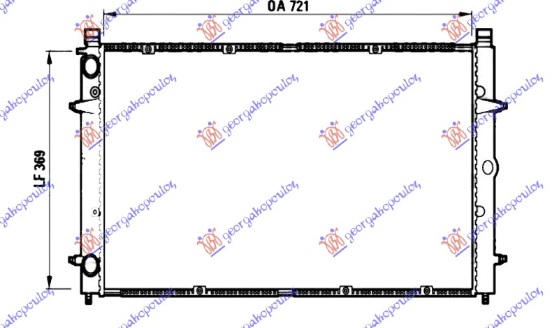 HLADNJAK MOTORA 1.8/2.0/2.5/2.8 BENZIN - 1.9/2.4 D/TD 2.5 TDI DIZEL (720x360x32)