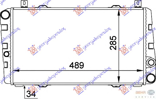 HLADNJAK MOTORA  1.3 +A/C (49x28.5)