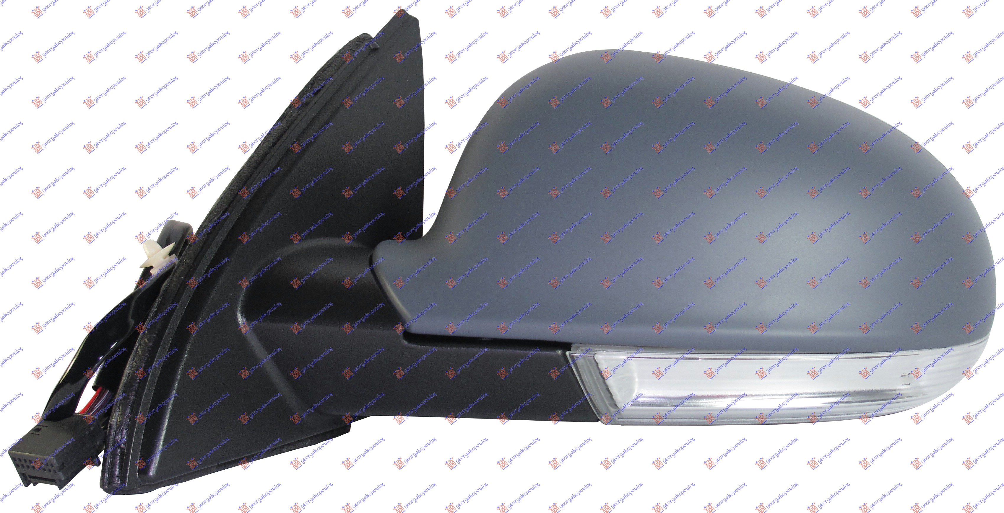 RETROVIZOR ELEKTRICNI SA GREJACEM PM (MIGAVAC) (SVETLO) (ASFERICNO STAKLO) - LEVO