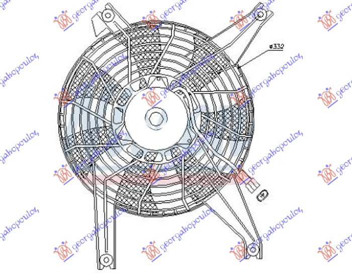VENTILATOR KLIME KOMPLET (BENZIN/DIZEL) (320mm)