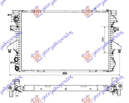HLADNJAK MOTORA 2.0/3.2 BENZIN - 1.9 TDi DIZEL (MAN/AUTO) (710x470) (MEHANICKI S