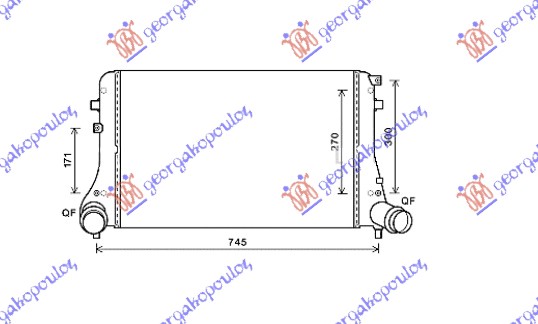 HLADNJAK INTERC.2.0TDi(615x398x32)CJAA 138PS