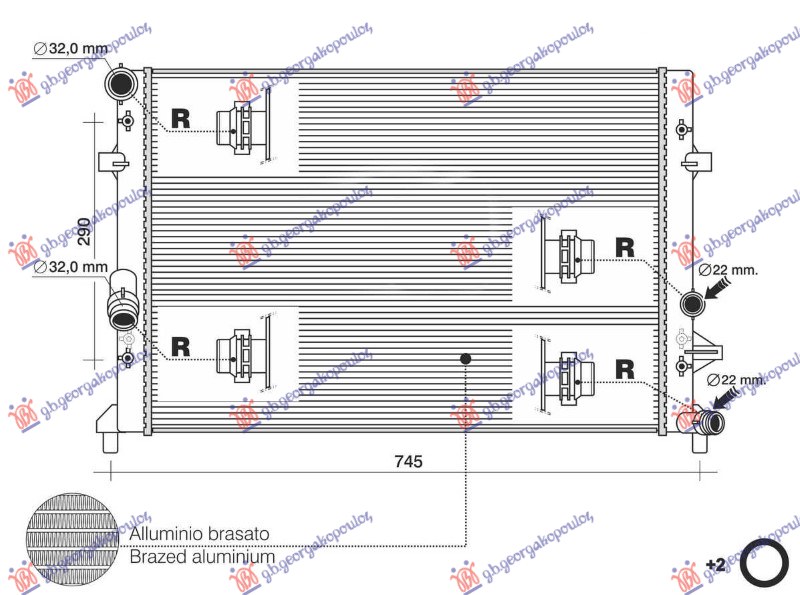 HLADNJAK MOTORA 1.2 TSI (62.5x45.2x34) (NRF)