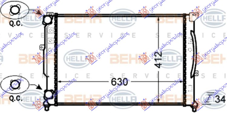 HLADNJAK MOTORA BENZIN/DIZEL (630x397) (CEV DIJAGONALNO)
