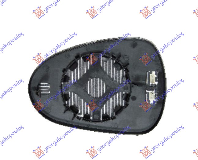 STAKLO RETROVIZORA SA GREJACEM (KONVEKSNO) - DESNO