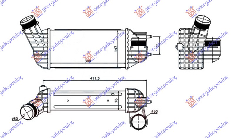 HLAD.INTERC.2.0 HDI DIZEL DIAM.60/60