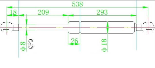 AMORTIZER GEPEK STAKLA (526.5L-125N)    