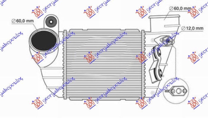 HLADNJAK INTERKULERA 1.8T BENZIN (183x161)