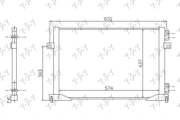 HLADNJAK KLIME 2.0 I BENZIN - 1.9 DTi DIZEL (570x440x16)