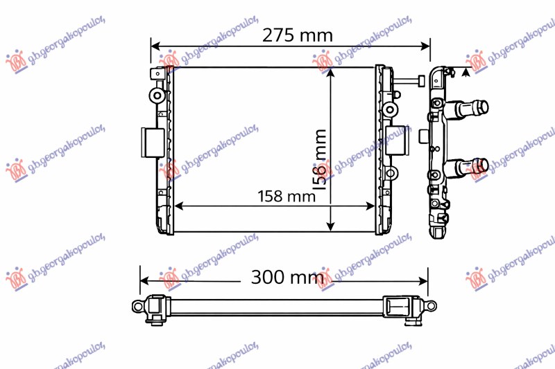 HLADNJAK MOTORA 2.8 DIZEL TDi (650x440x32) (MEHANICKI SPOJ) (VALEO)