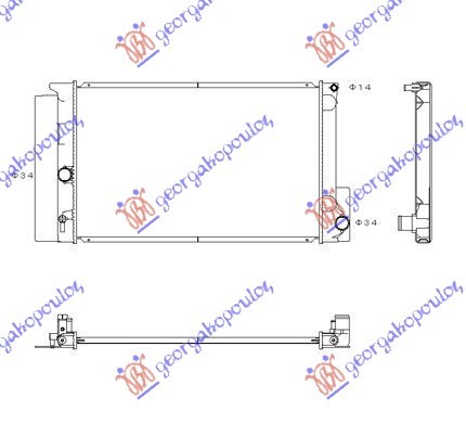 HLADNJAK MOTORA 1.8 HIBRID (AUTO) (60x35x16)