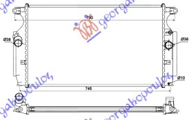HLADNJAK MOTORA 2.0/2.2 D4D DIZEL (MAN) (665x380x26) (KOYO)