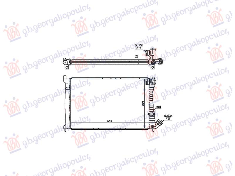 HLADNJAK MOTORA 2.0 BENZIN - 1.9/2.1 DIZEL (MAN/AUTO) (640x400) (NRF)