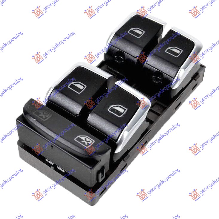 PREKIDAC U PREDNJIM VRATIMA HROM/CRNI (4 TASTERA) (10 PIN) - LEVO