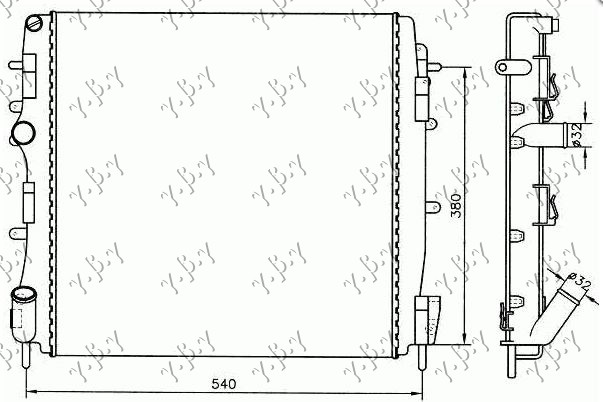HLADNJAK MOTORA 1.5cc DCi (+/-AC) (46x47)