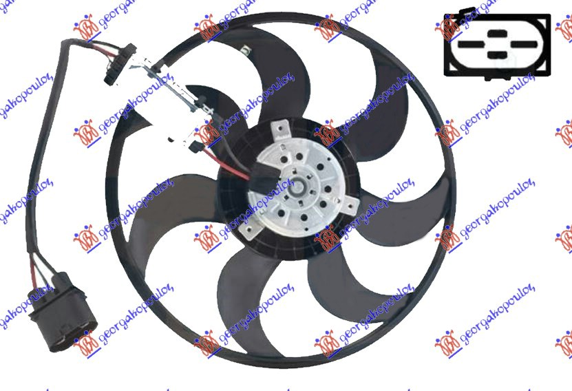 VENTILATOR (MOTOR+ELISA) (????IN/DIZEL) (420mm) (420W)