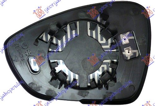 STAKLO RETROVIZORA SA GREJACEM PLAVO (KONVEKSNO) - DESNO