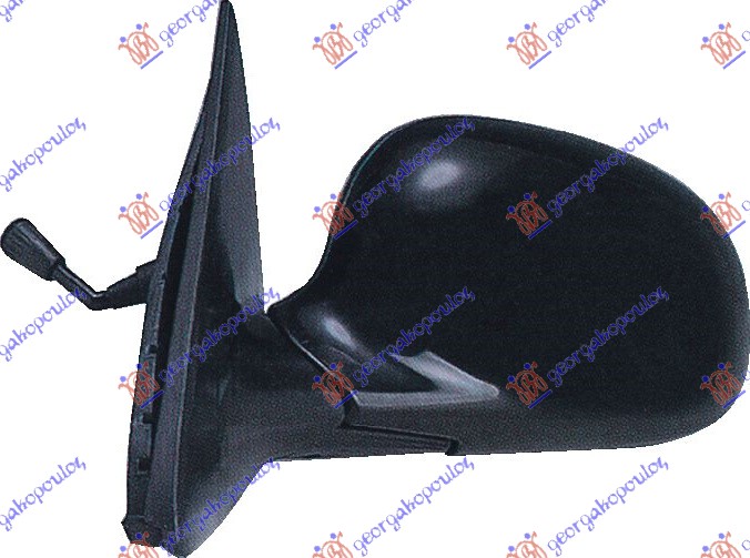 RETROVIZOR MEHANICKI SA RUCICOM (KONVEKSNO STAKLO) - LEVO